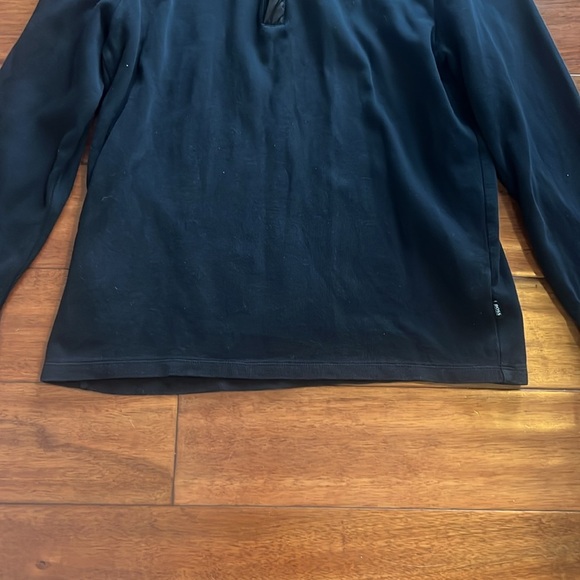 Hugo Boss Mens Large Regular Fit 1/4 Zip Pullover Sweatshirt Black - Picture 3 of 9